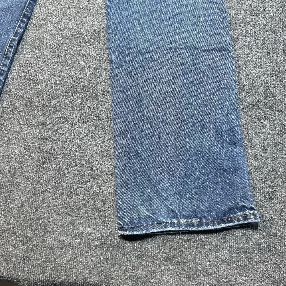 Aeropostale Benton Bootcut Jeans Mens 32x32 Blue Distressed Wide Leg Cotton - Picture 13 of 14